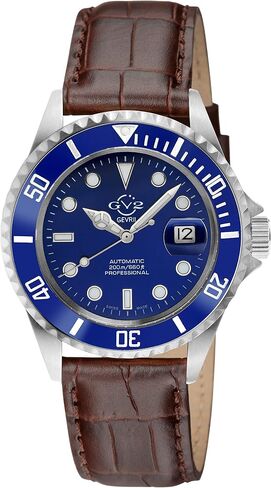 GV2 Men's Liguria Swiss Automatic Watch, Genuine Italian Leather Strap in Kuwait