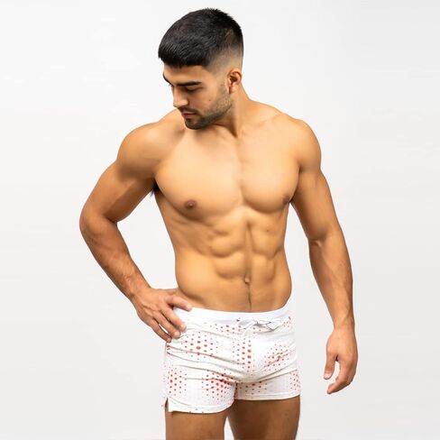 Taddlee Men Swimwear Swim Boxer Brief Bikini Surfing Trunks Square Cut Swimsuits White in Kuwait