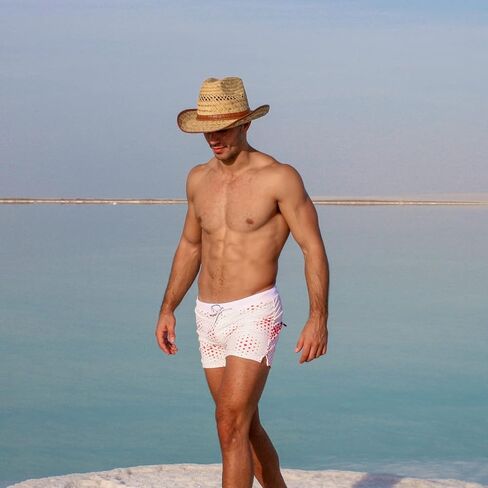 Taddlee Men Swimwear Swim Boxer Brief Bikini Surfing Trunks Square Cut Swimsuits White in Kuwait