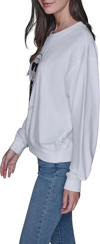 KARL LAGERFELD Women's Karl Logo French Terry Logo Sweatshirt in Kuwait