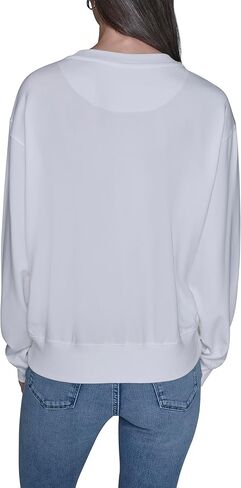 KARL LAGERFELD Women's Karl Logo French Terry Logo Sweatshirt in Kuwait