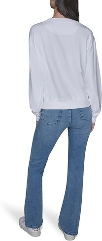 KARL LAGERFELD Women's Karl Logo French Terry Logo Sweatshirt in Kuwait