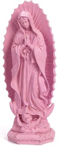 Virgen de Guadalupe Statue, Our Lady of Guadalupe Statue Virgin Mary Figurine, 11.8 Inch Catholic Religious Home Decor Gift for Women, Resin Indoor Outdoor Garden Statuary Religious Décor (Beige) in Saudi Arabia
