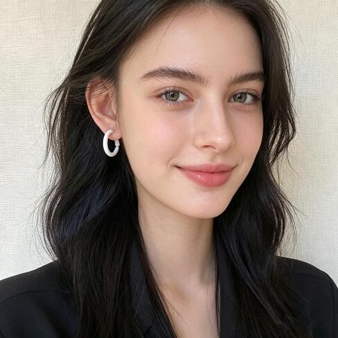Colorful Round Hoop Earrings for Women 80s 90s Classic Small Hoop Earrings Retro Neon Candy-Colored Circle Dangle Earrings Jewelry for Party Birthday Gift in Saudi Arabia