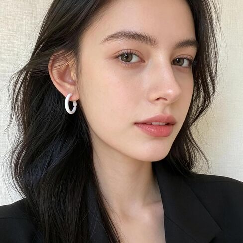 Colorful Round Hoop Earrings for Women 80s 90s Classic Small Hoop Earrings Retro Neon Candy-Colored Circle Dangle Earrings Jewelry for Party Birthday Gift in Saudi Arabia