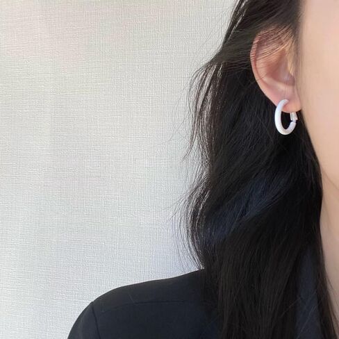 Colorful Round Hoop Earrings for Women 80s 90s Classic Small Hoop Earrings Retro Neon Candy-Colored Circle Dangle Earrings Jewelry for Party Birthday Gift in Saudi Arabia