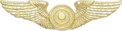 Smith & Warren Aviator Pilot Wings With Target Uniform Pin 2" W x ½" H available in Silver or Gold finish. in Kuwait