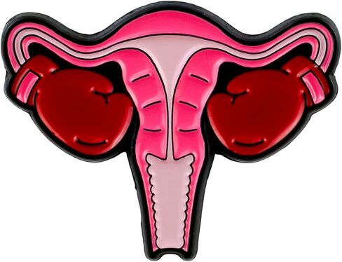 Cute Pink Uterus Anatomy OBGYN Reproductive Awareness Enamel Pin, Women’s Health Gynecology Pin Brooch, Reproductive Health Brooch Badge, Feminist Anatomy Lapel Badges, Funny Medical Gift For Nurse Gynecologist, Healthcare Advocacy Accessory in Kuwait