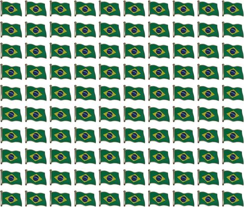 REAL SIC Premium Flag Lapel Pins - Brazil in Kuwait