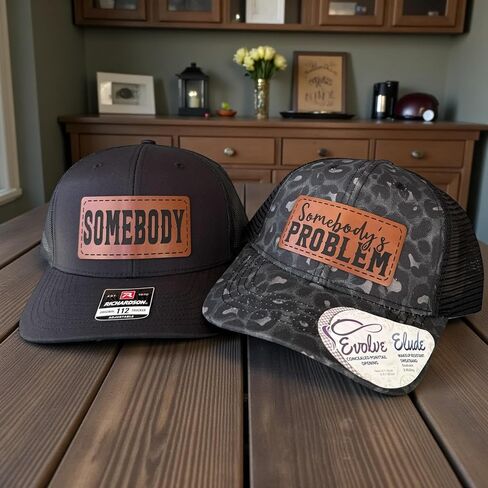 BUBBLEHEAD INK Somebody's Problem Hat, Matching Hats for Couples, Couples Hats for Him and Her, Somebody's Problem Ponytail Hat Charcoal Black in Saudi Arabia