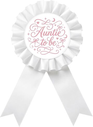 Pink Bow Mom to Be Tinplate Badge Pin - Pink Bowknot Mom to Be Brooch Pin, White Rosette Bowtie New Parents Award Ribbon Button, Baby Shower/Gender Reveal Party Decoration in Saudi Arabia