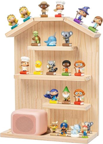 Upgrade Shelf for Tonie Box, Compatible with Toniesbox 1/2 Tonies Magentic Wall Shelf for Creative Tonies Figures Characters, Wooden Storage Shelves for Playroom, Wall-Mounted & Desktop Placement in Saudi Arabia