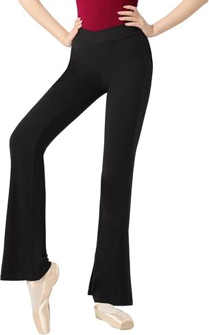 Women's Black Flared Pants Breathable Modal Legging for Ballet/Gymnastics/Yoga/Daily Wear in Saudi Arabia