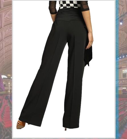SCGGINTTANZ G4007 Latin Modern Ballroom Dance Professional Satin Ribbone Lastic Straight Trousers Pants in Saudi Arabia