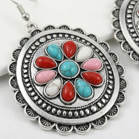 2pcs Turkish Ethnic Jewelry For Women Statement Tribal Necklaces Boho Earrings Long Y Shaped Western Necklaces Jewelry Set in Saudi Arabia