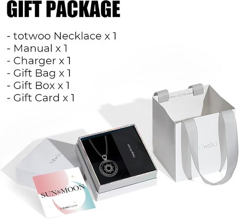 TOTWOO Smart Touch Bracelet & Necklace Set: Long Distance Touch Jewelry for Couples, Stylish Smart Set with Adjustable Rope – Modern Stacking Gift for Women & Men in Saudi Arabia