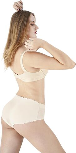Wonderbum Brief Panties with Pre-shaped Booty Padding Seamless Butt Enhancing Shapewear, Lightweight, Natural, Nude, X-Large in Saudi Arabia
