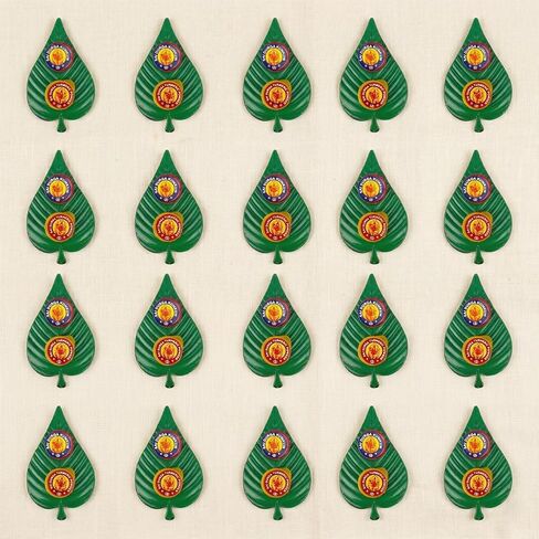 LOVENSPIRE Decorative Leaf Haldi Kumkum Packets for Pooja Thali - Wedding & Housewarming Favors, Festival Items & Indian Return Gifts Pack of 20 in Saudi Arabia
