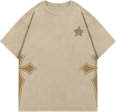 Men's Goth Graphic Tees Y2k Short Sleeve Crew Neck Vintage T Shirt Summer Streetwear in Kuwait