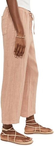 Elliott Lauren Women's At Ease - Elastic Waist Drawstring Crop Linen Pant with Patch Pockets in Saudi Arabia