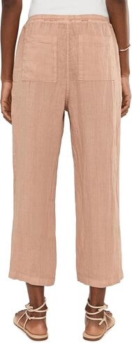 Elliott Lauren Women's At Ease - Elastic Waist Drawstring Crop Linen Pant with Patch Pockets in Saudi Arabia