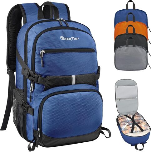 Seektop Lightweight Travel Backpack for Men Women, Multiple Pockets 40L Hiking Backpack Foldable Carry on Backpack for Outdoor Camping Sport Leisure in Saudi Arabia