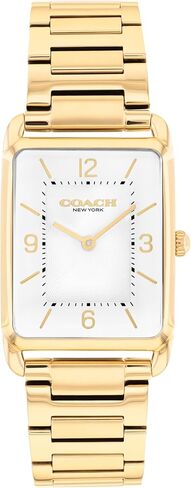 COACH Elliot Tank Men’s Quartz Watch - Bracelet, Textured Dial with Stick and Numeral Markers - Modern, Minimalist Timepiece - Gift for Him 26mm in Kuwait