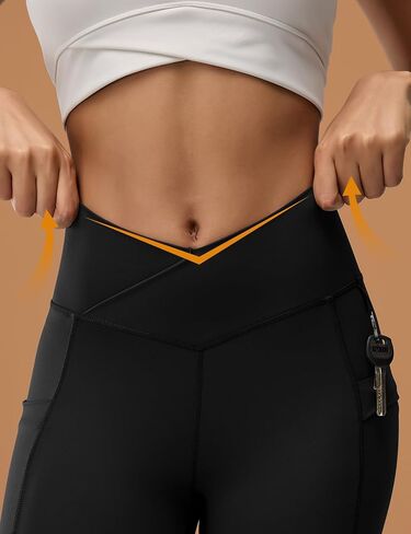 Women's Long Biker Shorts Hiking Knee Length Capri Leggings, High Waisted Bermuda Shorts with Pockets 14 Inch in Kuwait