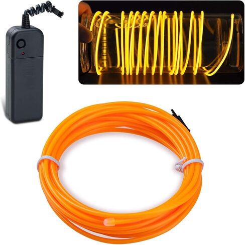 lychee 9ft EL Wire Lights Neon Glowing Strobing Electroluminescent Light El Wire w/Battery Pack for Parties, Halloween Decoration (Ice Blue) in Saudi Arabia