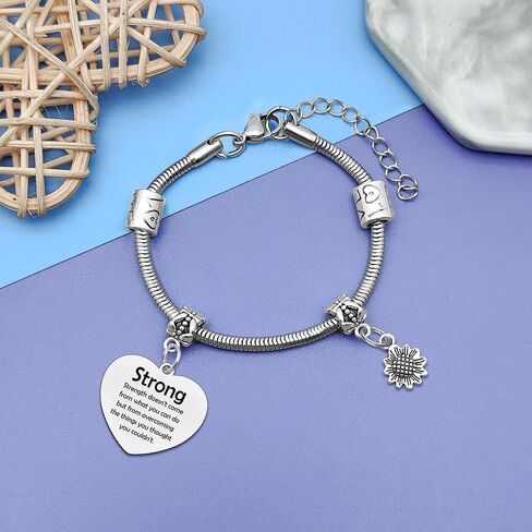 Inspirational Bracelets for Women Stainless Steel Bracelet Inspirational Gift for Friends Motivational Bracelets for Women Friends Sister Motivational Positive Quotes Bracelet Christmas Birthday Gift in Saudi Arabia