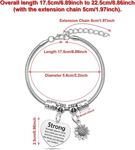 Inspirational Bracelets for Women Stainless Steel Bracelet Inspirational Gift for Friends Motivational Bracelets for Women Friends Sister Motivational Positive Quotes Bracelet Christmas Birthday Gift in Saudi Arabia