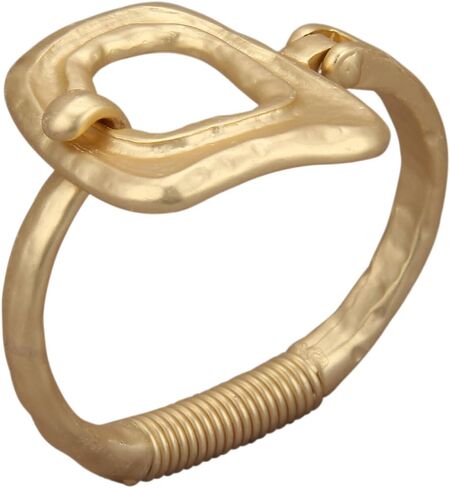 Gold/Silver Chunky Bangle Bracelet for Women Vintage Hammered Unique Spring Tension Hook Wrists Bangles Fashion Statement Cuff Bracelets Jewelry Christmas Gift in Kuwait