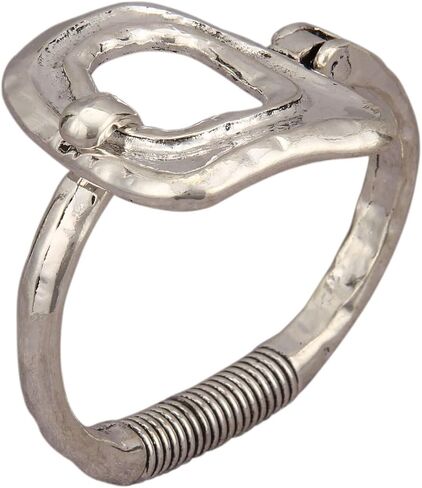 Gold/Silver Chunky Bangle Bracelet for Women Vintage Hammered Unique Spring Tension Hook Wrists Bangles Fashion Statement Cuff Bracelets Jewelry Christmas Gift in Kuwait
