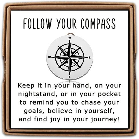 CENWA New Adventure Graduation Gift Follow Your Compass Pocket Token Travel Gift in Saudi Arabia