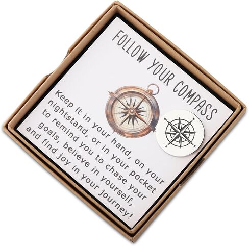CENWA New Adventure Graduation Gift Follow Your Compass Pocket Token Travel Gift in Saudi Arabia