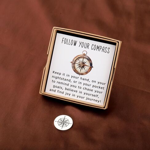 CENWA New Adventure Graduation Gift Follow Your Compass Pocket Token Travel Gift in Saudi Arabia