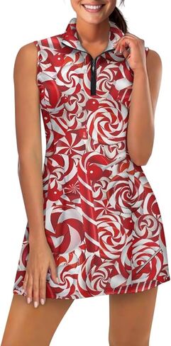 Yewattles Womens Sleeveless Golf Tennis Dresses with Inner Shorts＆Pockets for Workout Exercise Sports in Kuwait