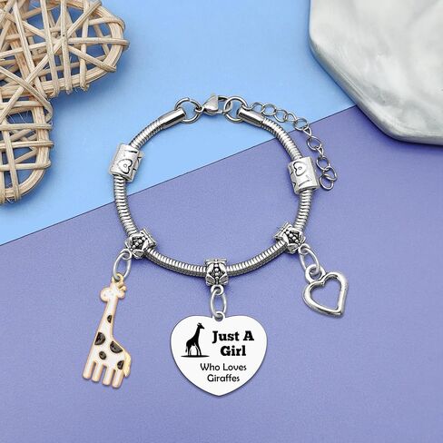 Giraffes Gifts for Women Animal Lovers Stainless Steel Bracelet Giraffes Themed Gifts for Women Adults Giraffe Themed Gift for Friends Sister Daughter Animal Lovers Gift Christmas Birthday Valentine in Saudi Arabia
