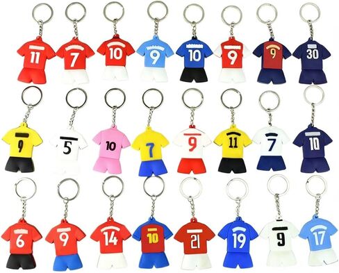 10PCS Random Soccer Fan Keychain, Soccer Keychains Bulk, Jersey keychain Soccer Ball Key Chain, Soccer Key Ring for Men, Man's Sports Ball KeyChains in Saudi Arabia
