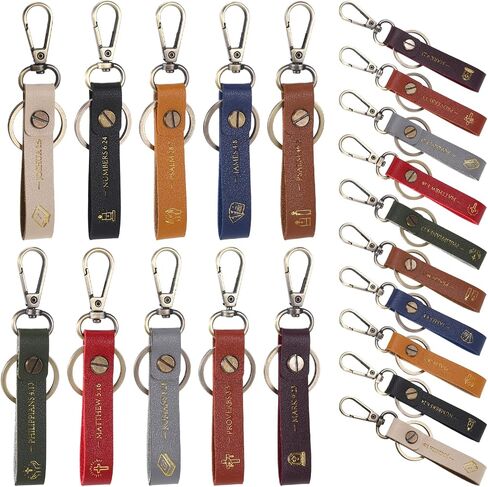 20 Pcs Christian Keychain Christian Gifts Bulk Leather Bible Verse Keychain Inspirational Bible Verse Key Chains Church Gifts In Bulk Scripture Keyrings For Church Favor Gift Easter Christmas Baptism in Saudi Arabia
