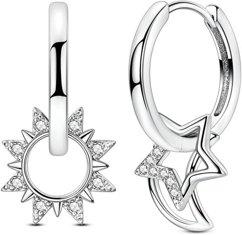 925 Sterling Silver Hoop Earrings for Women Huggie Hoop Dangle Earring for Women Jewelry Gifts in Saudi Arabia