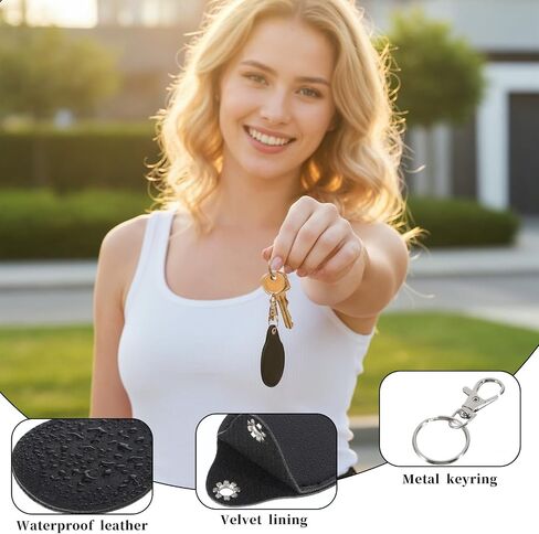 6 حزمة سلسلة مفاتيح حامل فوب، حامل مفتاح فوب جلدي، سلاسل مفاتيح بطاقات الوصول، واقي rfid مع حلقة تسلق مفاتيح لرمز RFID Keyfob، التحكم في الوصول إلى الباب in Kuwait