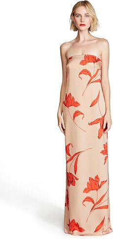 Halston Women's Manuela Strapless Printed Gown in Kuwait