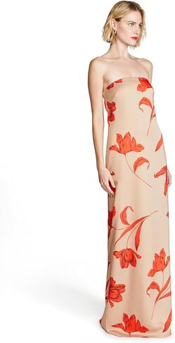 Halston Women's Manuela Strapless Printed Gown in Kuwait