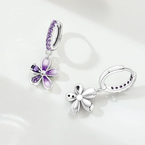 925 Sterling Silver Drop Earrings Dragonfly Flower Moon Star Dangle Earrings Hypoallergenic Sterling Silver Earrings Jewelry for Women in Saudi Arabia