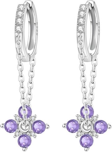 925 Sterling Silver Drop Earrings Dragonfly Flower Moon Star Dangle Earrings Hypoallergenic Sterling Silver Earrings Jewelry for Women in Saudi Arabia