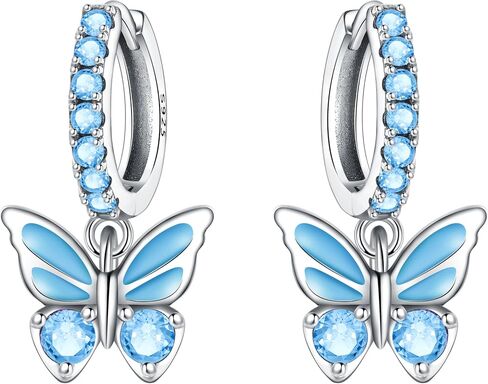 925 Sterling Silver Drop Earrings Dragonfly Flower Moon Star Dangle Earrings Hypoallergenic Sterling Silver Earrings Jewelry for Women in Saudi Arabia