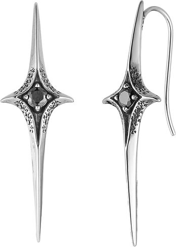 HZMAN Stainless Steel Star Drop Earrings for Women Gothic Punk Spike Star Earrings in Kuwait