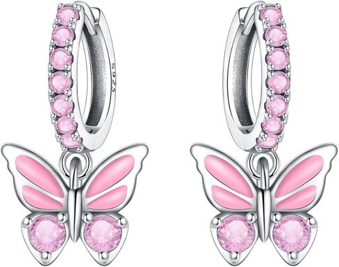 925 Sterling Silver Drop Earrings Dragonfly Flower Moon Star Dangle Earrings Hypoallergenic Sterling Silver Earrings Jewelry for Women in Saudi Arabia