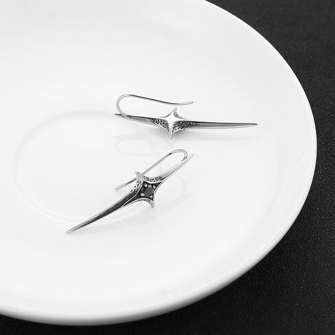 HZMAN Stainless Steel Star Drop Earrings for Women Gothic Punk Spike Star Earrings in Kuwait